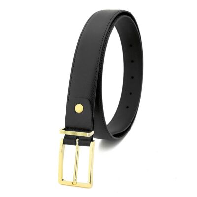 see description 5 sizes TUMI LEATHER Pin Buckle Belt Black BLACK TU0074