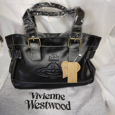Vivienne Westwood Accord Tote Bag Orb Embossed Black Bag Outlet Product Bargain