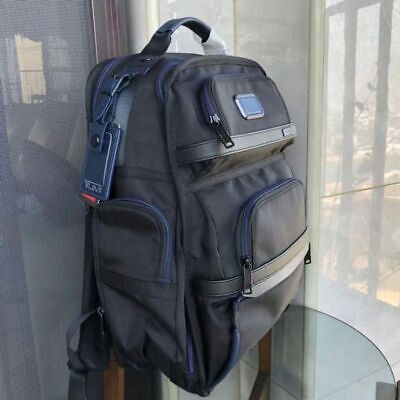 TUMI ALPHA3 Brief Pack Backpack Business Nylon Black Blue Line