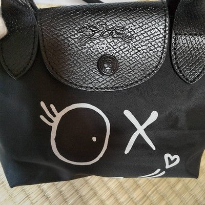 Longchamp XS size Tote Bag Hand bag Top Handle Bag Shoulder bag Black