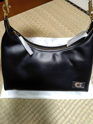 COACH CR981 Juliet Shoulder Bag handbag crossbody glove tan leather black
