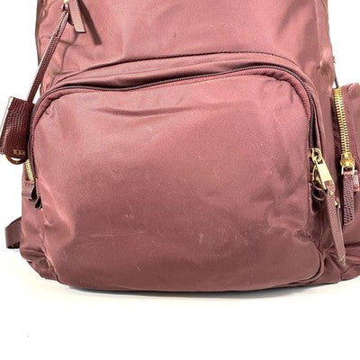 [Good Condition] Tumi Backpack Nylon Carry Charm Included Wine Red