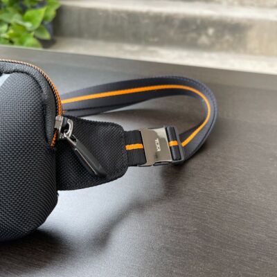 Tumi Mclaren Brox Shoulder Bag Sling Body Bag Black Orange