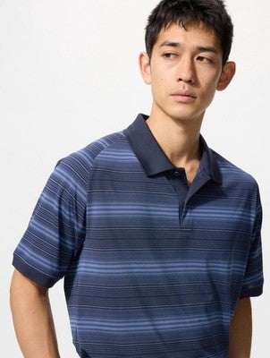 see description size Uniqlo Men's Dry EX polo shirt Adam Scott model
