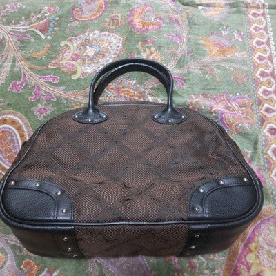 Longchamp M size Tote Bag Hand bag  Nylon bag Brown Town bag Leather