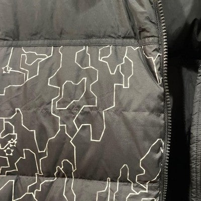 Size: XL Black Tree Bark The North Face Down Vest Novelty Nuptse Vest ND92339