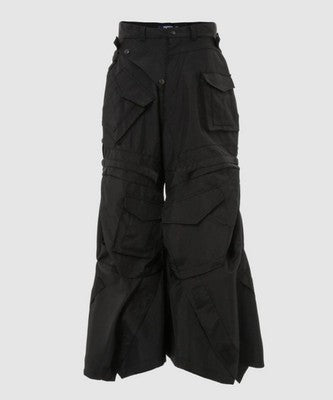 Junya Watanabe Comme des Garcons ASYMMETRIC CARGO PANTS Black Men's