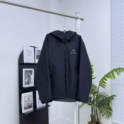see description sizeS-3XL Arcteryx Water Windproof Zip Front Jacket Black