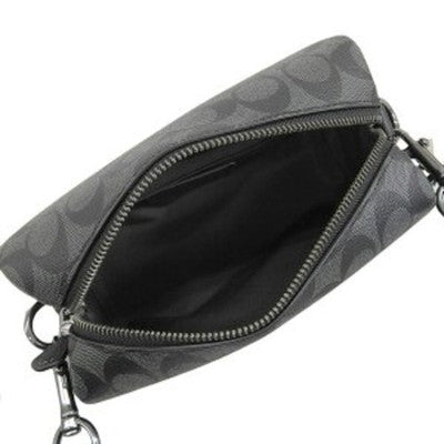 Coach Bag Men's Shoulder Bag Axel Crossbody Signature Canvas CJ674 QBO4GCharcoal