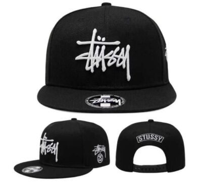 check description chose color STUSSY Snapback Cap Hat black Gray White Red acs