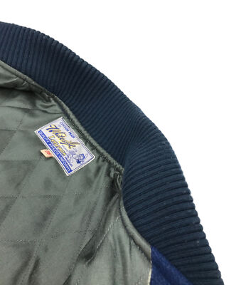 【36】 WHITESVILLE WV14904 Leather Stadium Jumper Varsity Jacket Blue