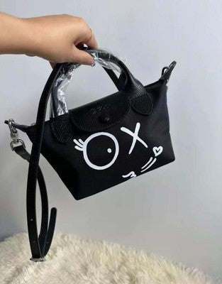 Longchamp XS size Tote Bag Hand bag Top Handle Bag Shoulder bag Black