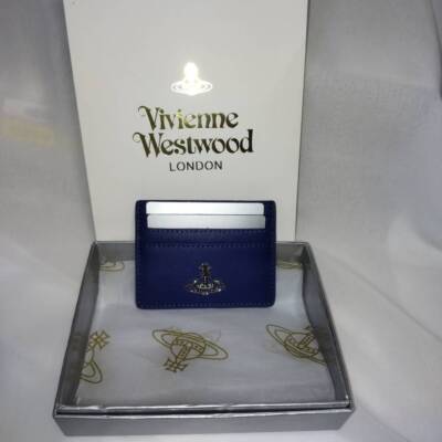 Vivienne Westwood Card Case 933VW168 Wallet Embossed Card Holder Blue