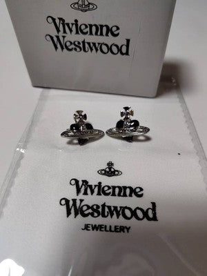 Vivienne Westwood Necklace & Earrings Set, Heart Orb Diamante, Silver, Purple