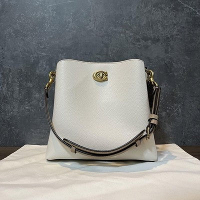 Coach Bag C3766 Willow Bucket Bag Shoulder Bag Leather Colorblock Ladies Rare