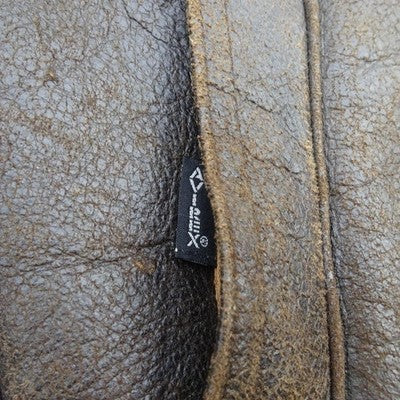 Avirex B-3 flight jacket Mouton Lamb Leather Sheepskin Brown Men's Size 36/M