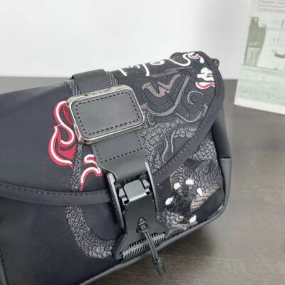 tumi ALPHA BRAVO Dragon Print Black Tote Bag Shoulder bag Outlet Travel Men pp