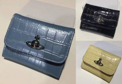 see description chose 3colors Vivienne Westwood Bi-fold Tri-fold Wallet Clasp