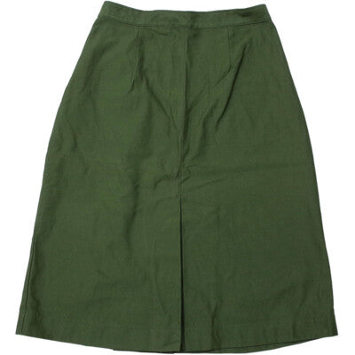 【Size: check description】Ladies not used Swedish 70S Army M-59 Skirt Green
