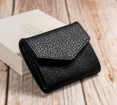 Maison Margiela Leather Money Bi-fold Wallet Card Case Black