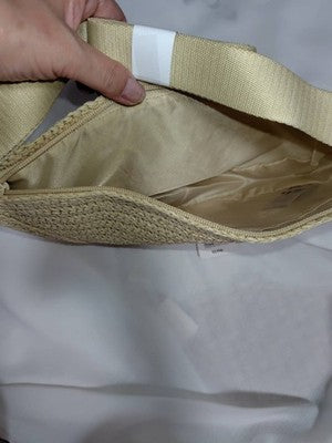 bargain price Uniqlo Round Mini Crochet Bag NATURAL / Beige NEW 468659 acs