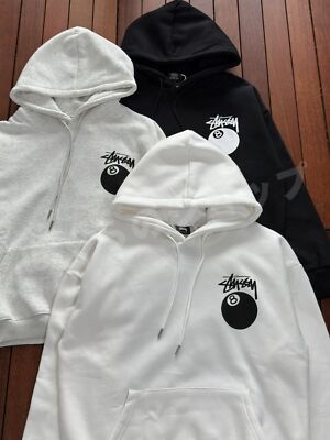 see description size S-XL STUSSY Eight Ball Hooded Sweatshirt 3 colors