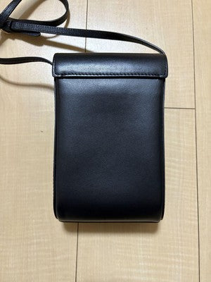 CAFUNE Trunk BoxMini bag for 　women　BlackLeather　With strap