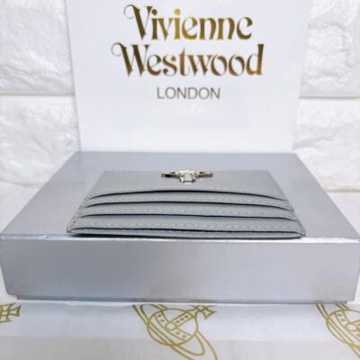Vivienne Westwood Card Case 933VW168 Wallet Embossed Card Holder grey
