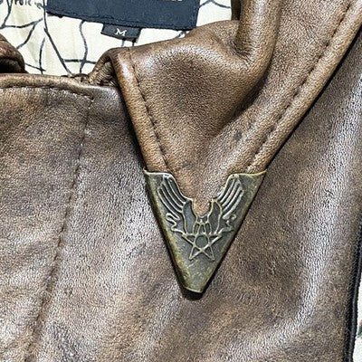 VTG Avirex A-2  Leather Jacket Flight jacket A-2 Patch Patch M Vintage 80s