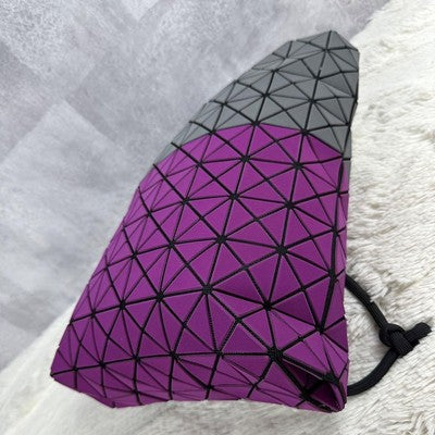 Bao Bao Issey Miyake leather backpack bicolor drawstring Gray Purple used