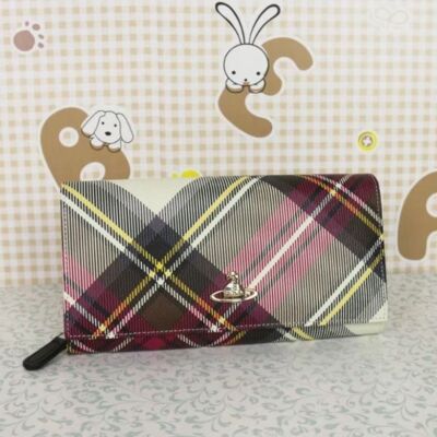 Vivienne Westwood Bi-fold Wallet Check Pattern Long Wallet 64VV493