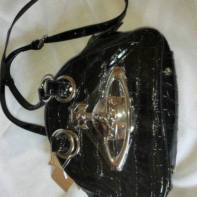 Vivienne Westwood ARCHIVE ORB Chain Handbag shoulder chain bag Crocodile Pattern