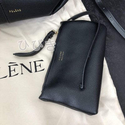 POLENE Black Shoulder Bag Large Women's Large Capacity Bag Black