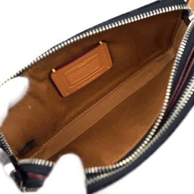 Coach Shoulder Bag Camera Bags Kira Crossbody Signature Denim Black Calf Leather