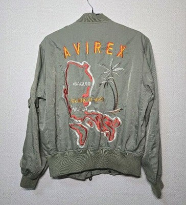 Avirex MA-1 Sukajan flight jacket embroidered Philippines map Tailor M Green