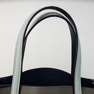 Coach Python Pattern 2way Shoulder Bag Handbag Zip bag Grey Lrather Women's