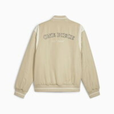 check description size M-2XL PUMA ONE PIECE Collabo Varsity Jacket Unisex Putty