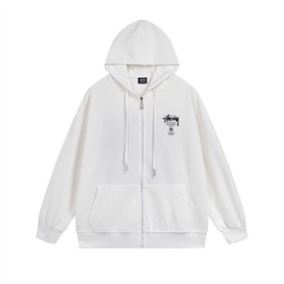 check description size S-XL STUSSY Hoodie Thin Long Sleeve Outerwear Zip Hoodie