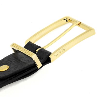 see description 5 sizes TUMI LEATHER Pin Buckle Belt Black BLACK TU0074