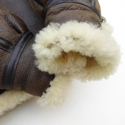 Avirex B-3 flight jacket Mouton Lamb Leather Sheepskin Brown Men's Size 36/M