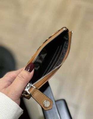 Vivienne Westwood Leopard Ultra-thin Coin Purse small wallet Card Pocket Brown