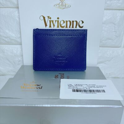 Vivienne Westwood Card Case 933VW168 Wallet Embossed Card Holder Blue