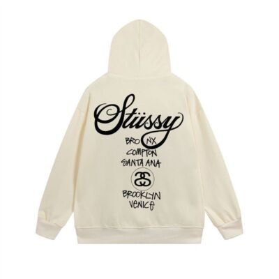 check description size S-XL STUSSY Hoodie Thin Long Sleeve Outerwear Zip Hoodie