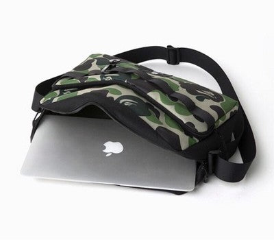 BAPE A Bathing Ape Camo Shoulder Bag with Carabiner 2021 AW Magazine Free acs