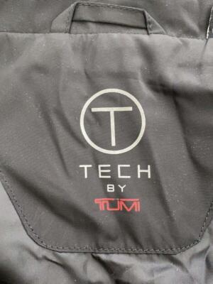 M TUMI T-TECK Nylon Jacket Polyester Men's Plain Black Zip Pocket Outer Coat