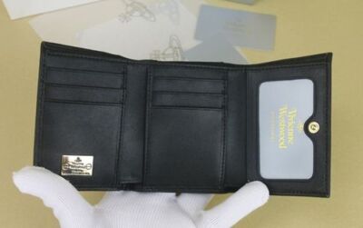see description Multicolor Vivienne Westwood tri-fold wallet Card Pocket Leather
