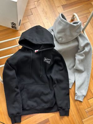 see description size S-XL Nike Stussy logo embroidered padded sweatshirt hoodie