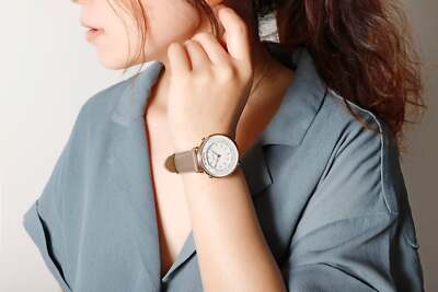 SEIKO METRONOME WATCH Elegant Series SMW002APG NEW JP  White×Gray