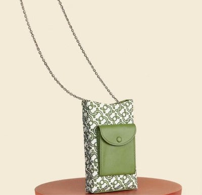 CAFUNE Smartphone shoulder chain bag, green, women's mini bag
