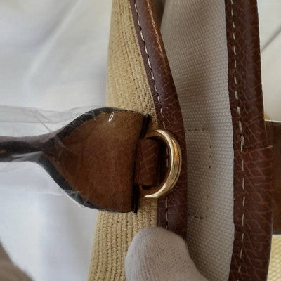 Longchamp Le Pliage M size Tote Bag Handbag Shoulder bags Brown Leather